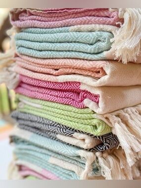 Organic Cotton Turkish Beach & Pool  Towels/Bathroom Decor/Cover Up/Sand-Free